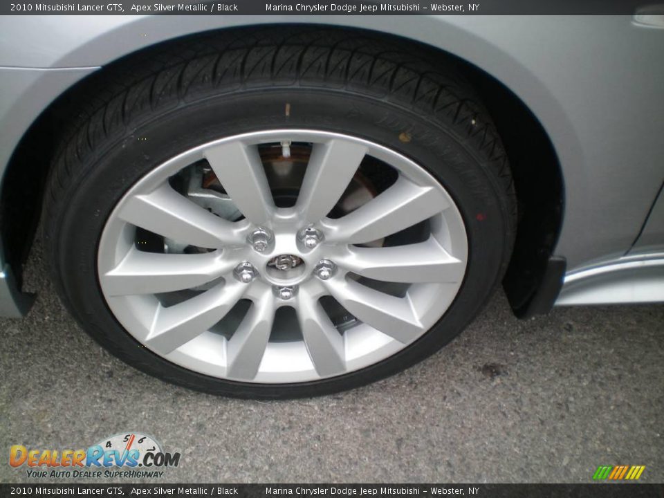 2010 Mitsubishi Lancer GTS Apex Silver Metallic / Black Photo #24