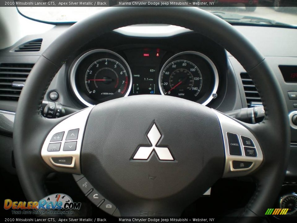2010 Mitsubishi Lancer GTS Apex Silver Metallic / Black Photo #26