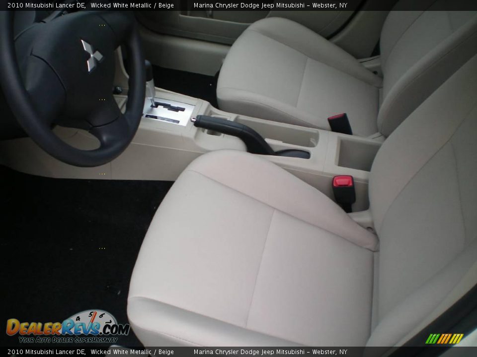 2010 Mitsubishi Lancer DE Wicked White Metallic / Beige Photo #2