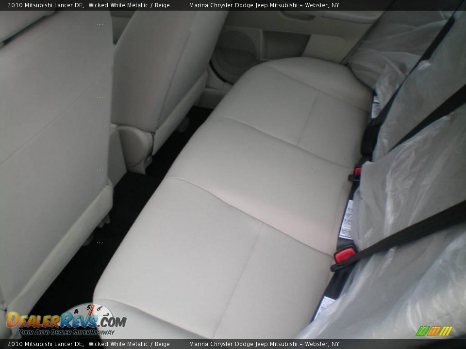 2010 Mitsubishi Lancer DE Wicked White Metallic / Beige Photo #3