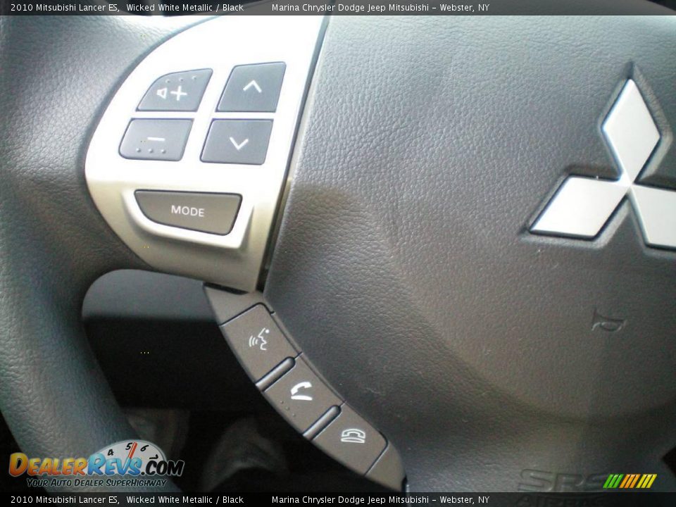 2010 Mitsubishi Lancer ES Wicked White Metallic / Black Photo #5