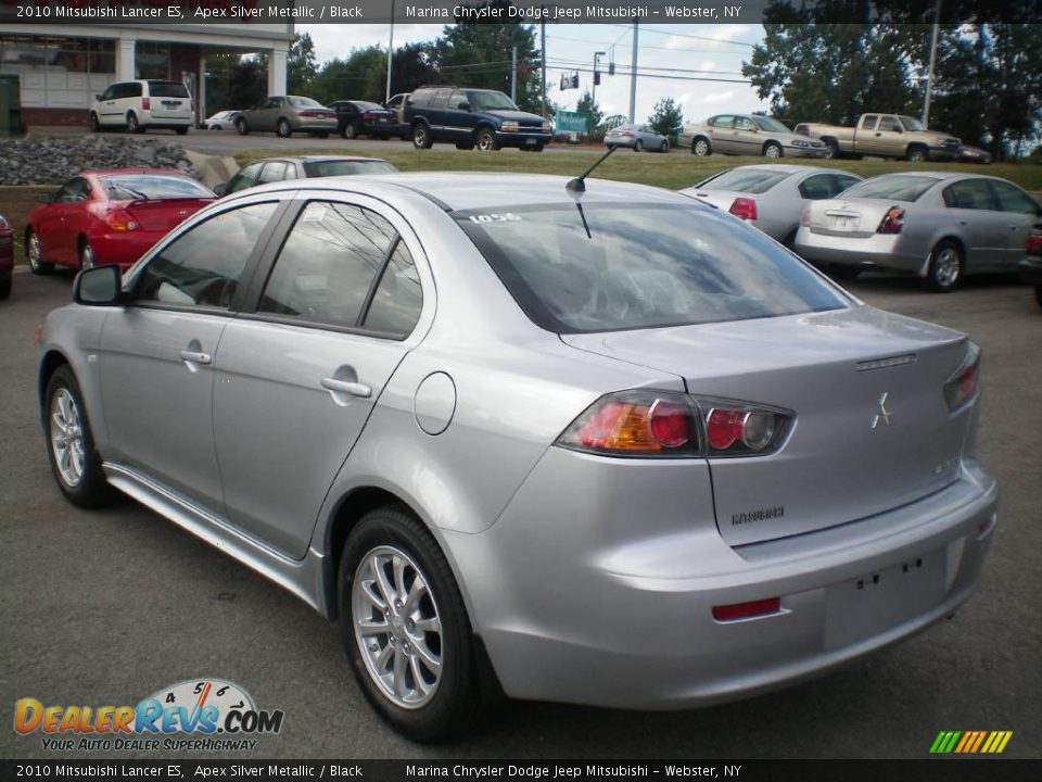 2010 Mitsubishi Lancer ES Apex Silver Metallic / Black Photo #8