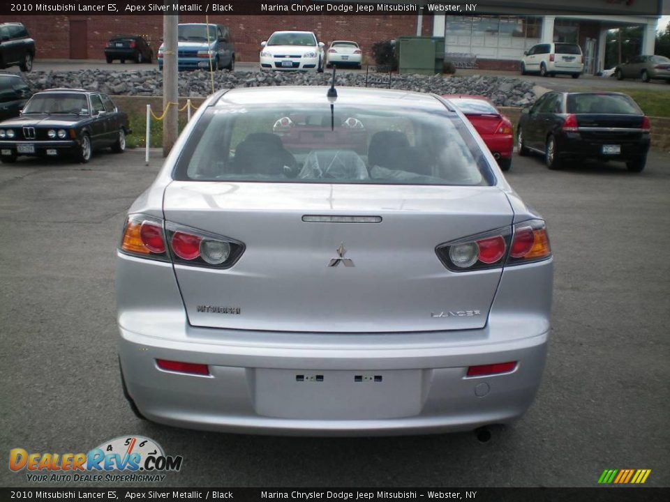 2010 Mitsubishi Lancer ES Apex Silver Metallic / Black Photo #9