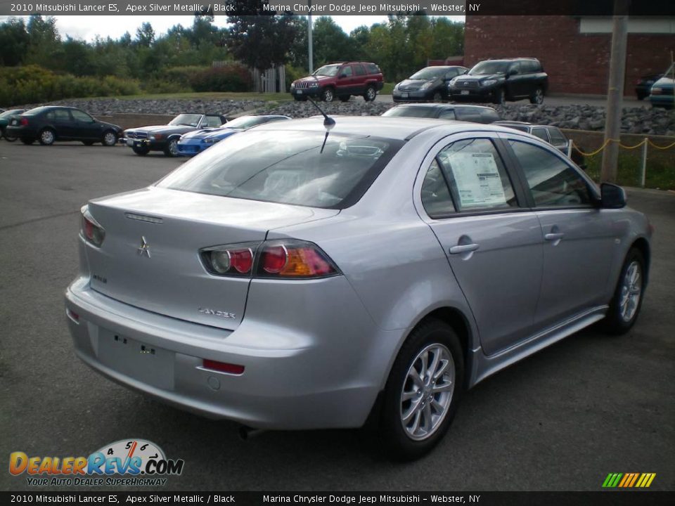 2010 Mitsubishi Lancer ES Apex Silver Metallic / Black Photo #10
