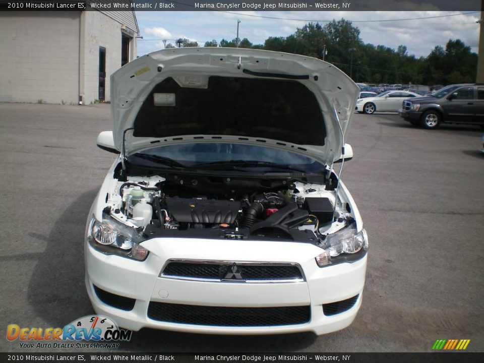 2010 Mitsubishi Lancer ES Wicked White Metallic / Black Photo #13