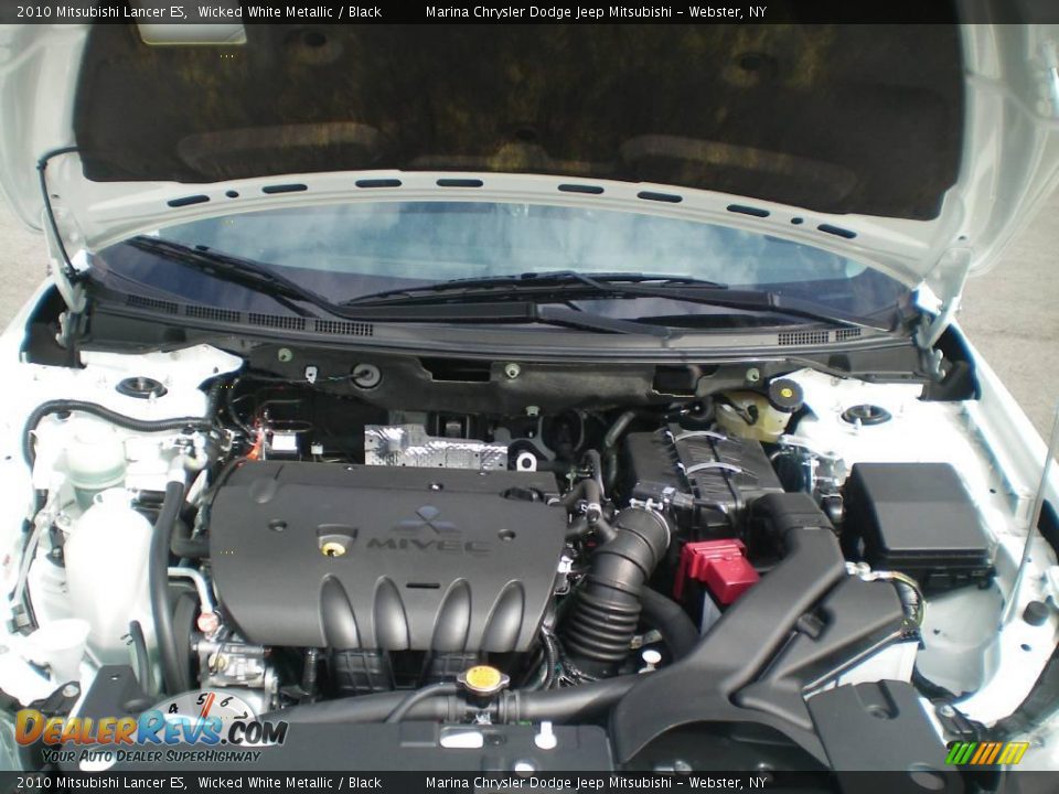 2010 Mitsubishi Lancer ES Wicked White Metallic / Black Photo #14