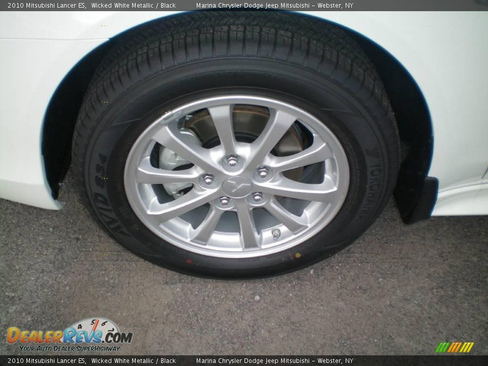 2010 Mitsubishi Lancer ES Wicked White Metallic / Black Photo #23