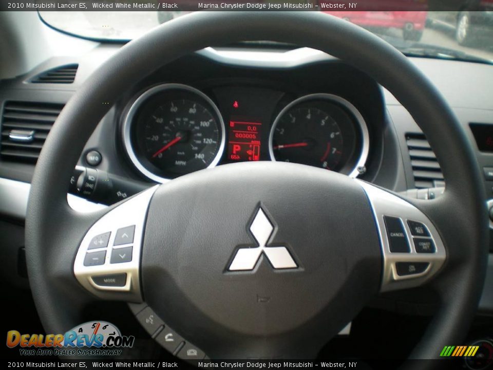 2010 Mitsubishi Lancer ES Wicked White Metallic / Black Photo #24
