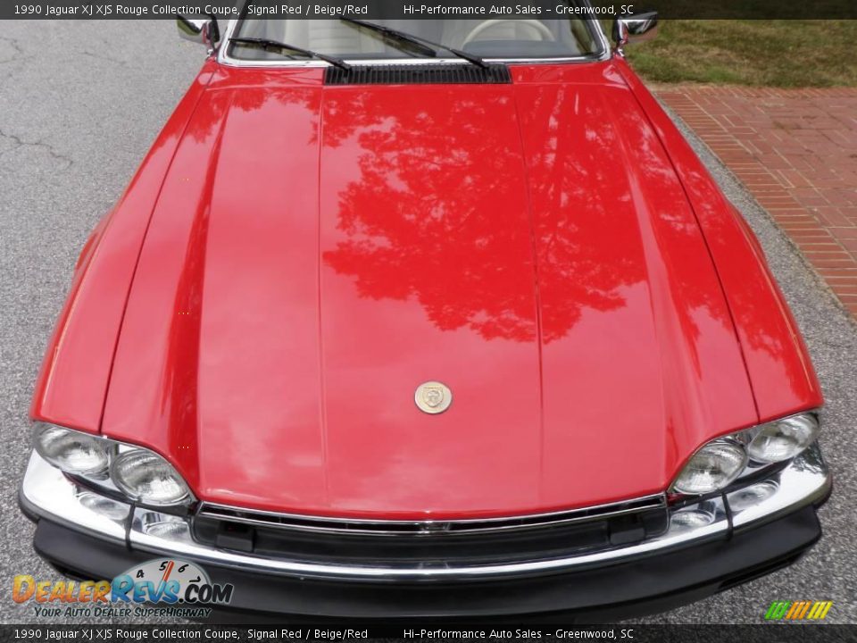 1990 Jaguar XJ XJS Rouge Collection Coupe Signal Red / Beige/Red Photo #17