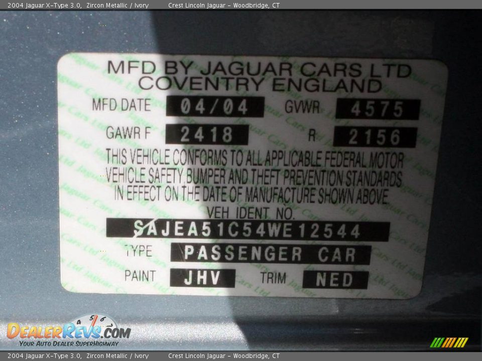 2004 Jaguar X-Type 3.0 Zircon Metallic / Ivory Photo #18