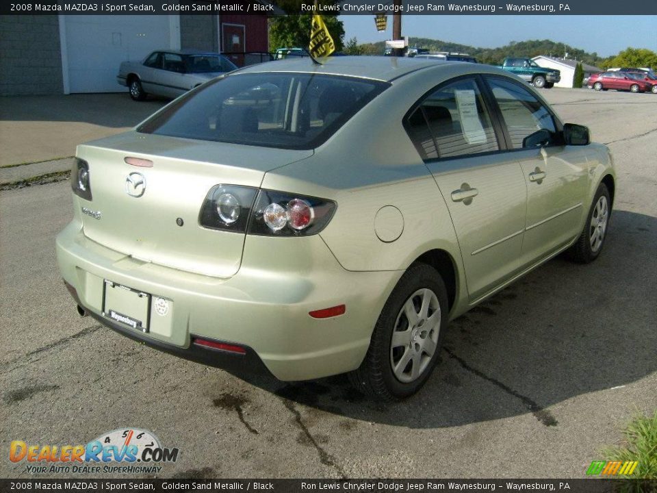 2008 Mazda MAZDA3 i Sport Sedan Golden Sand Metallic / Black Photo #5