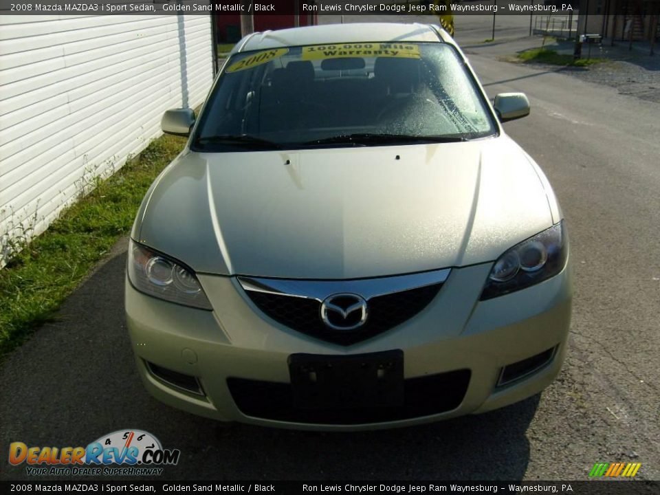 2008 Mazda MAZDA3 i Sport Sedan Golden Sand Metallic / Black Photo #7