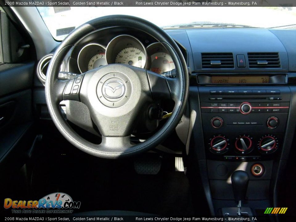 2008 Mazda MAZDA3 i Sport Sedan Golden Sand Metallic / Black Photo #13