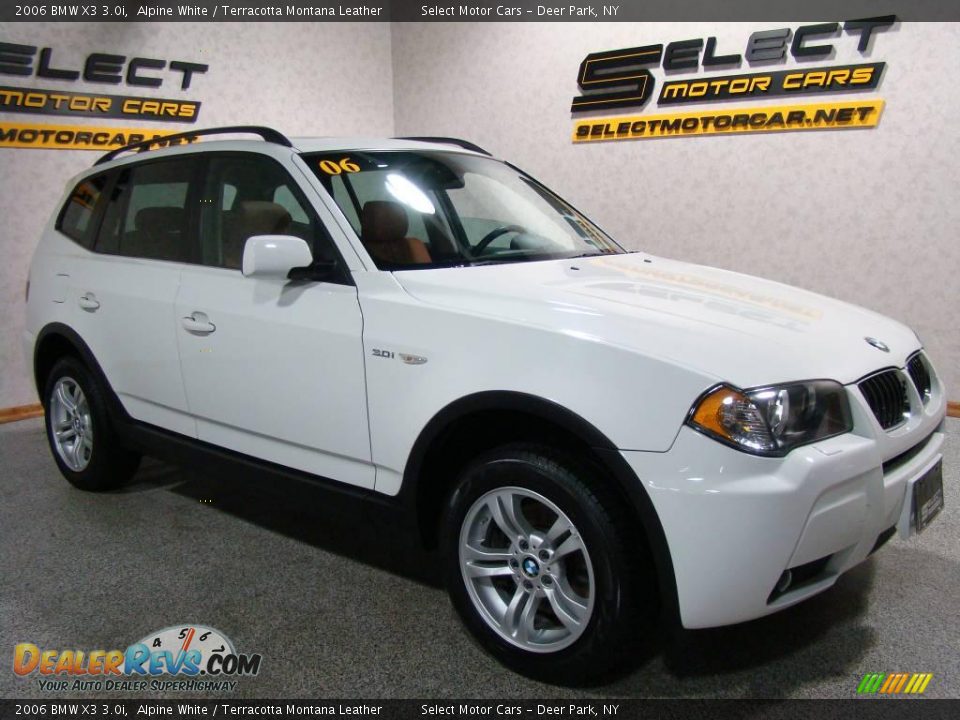 2006 BMW X3 3.0i Alpine White / Terracotta Montana Leather Photo #3
