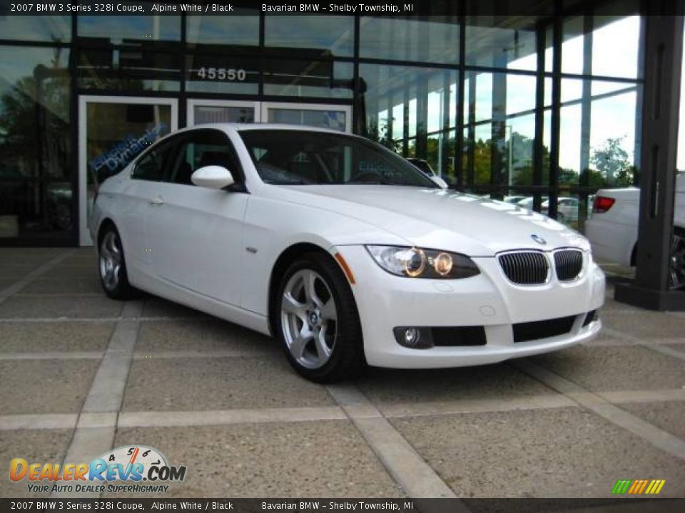 2007 BMW 3 Series 328i Coupe Alpine White / Black Photo #1