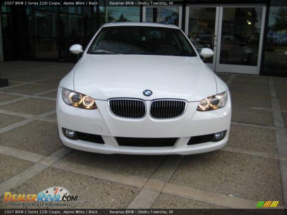 2007 BMW 3 Series 328i Coupe Alpine White / Black Photo #3