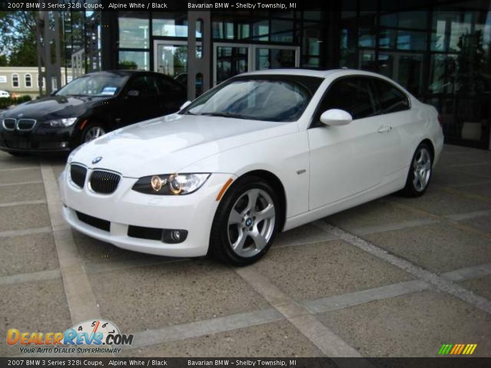 2007 BMW 3 Series 328i Coupe Alpine White / Black Photo #4