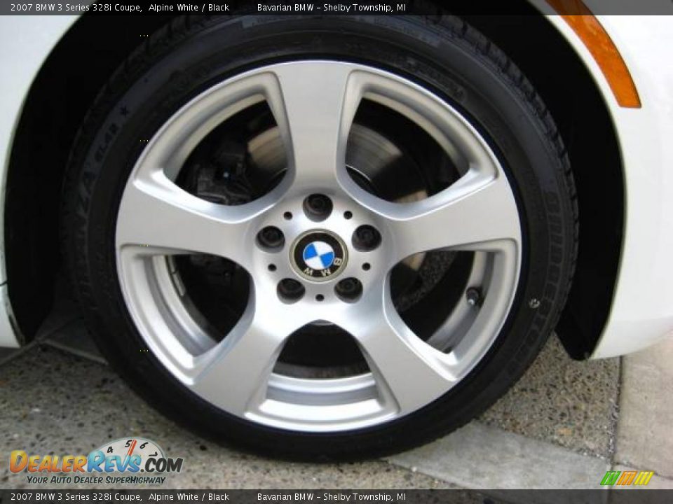 2007 BMW 3 Series 328i Coupe Alpine White / Black Photo #10