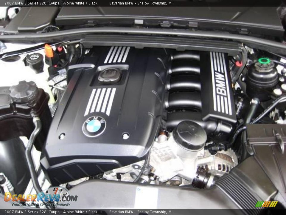 2007 BMW 3 Series 328i Coupe Alpine White / Black Photo #12