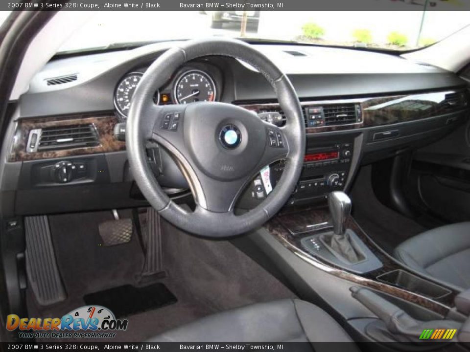 2007 BMW 3 Series 328i Coupe Alpine White / Black Photo #13