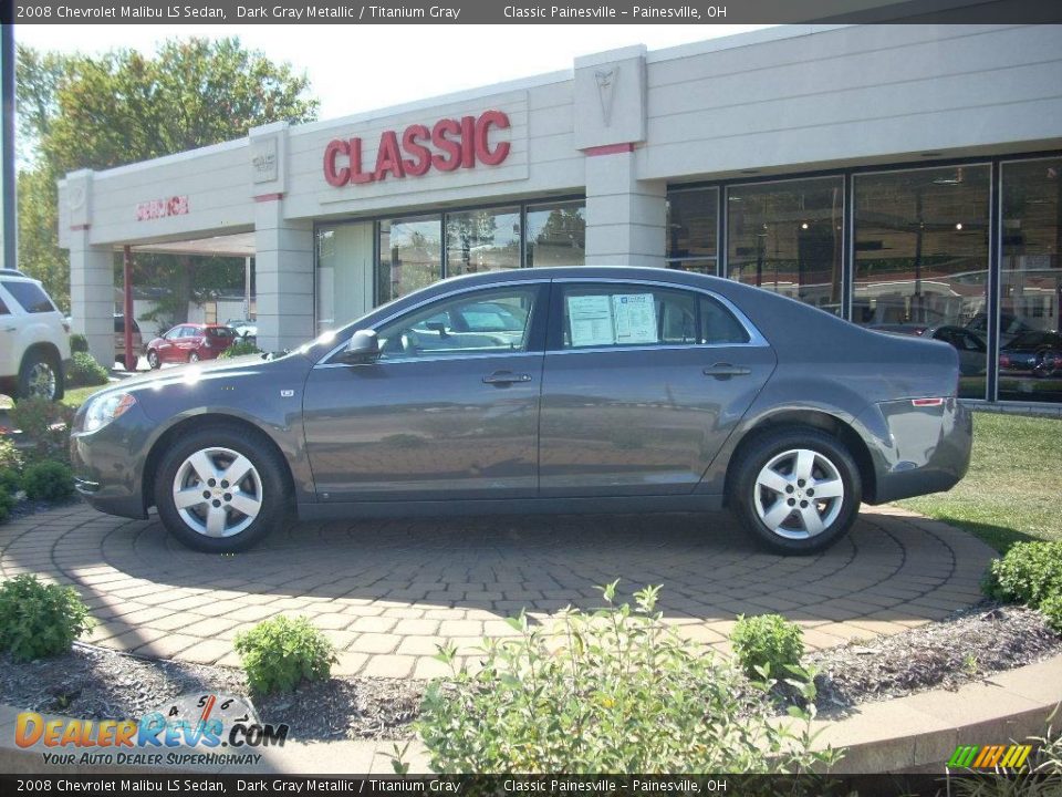 2008 Chevrolet Malibu LS Sedan Dark Gray Metallic / Titanium Gray Photo #1