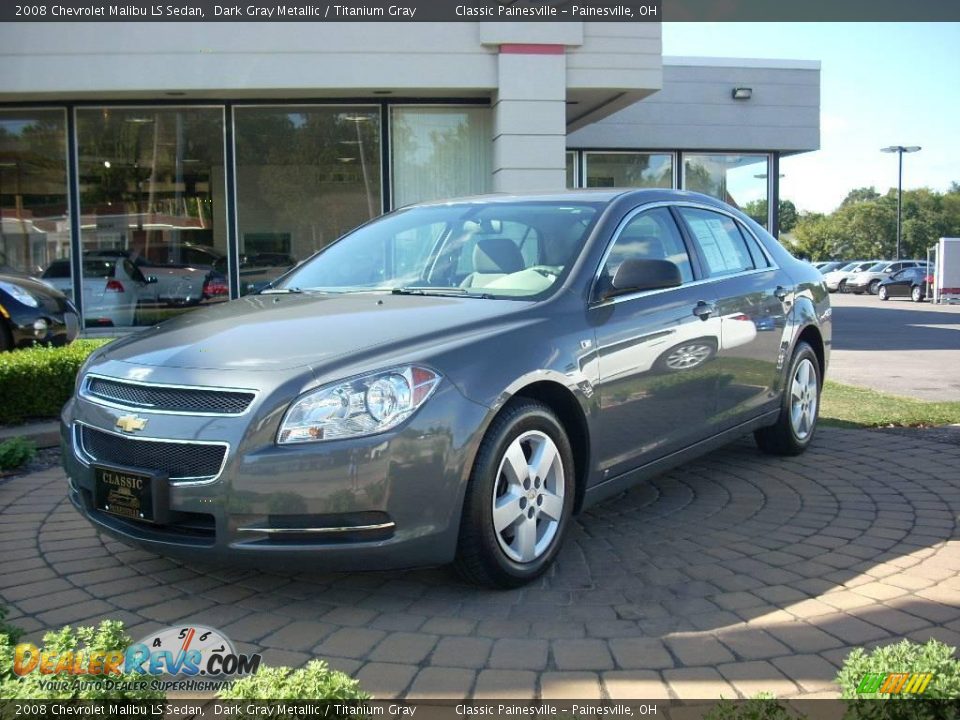 2008 Chevrolet Malibu LS Sedan Dark Gray Metallic / Titanium Gray Photo #2