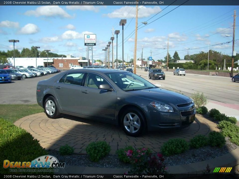 2008 Chevrolet Malibu LS Sedan Dark Gray Metallic / Titanium Gray Photo #4