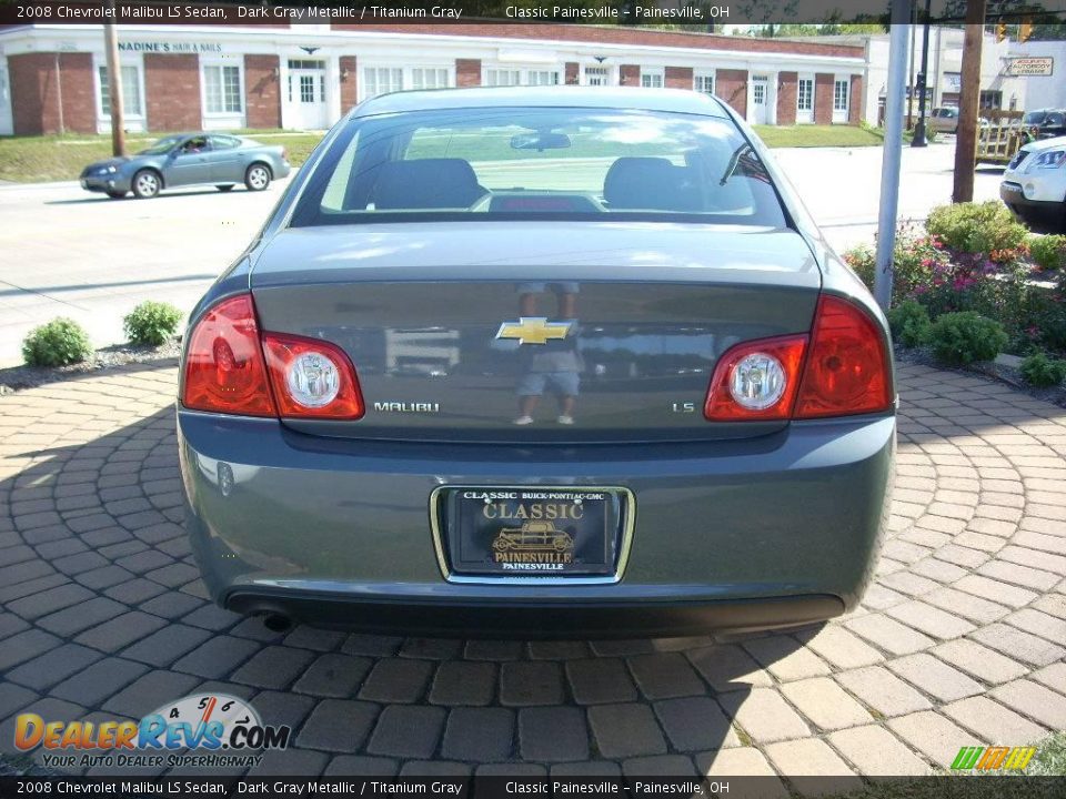 2008 Chevrolet Malibu LS Sedan Dark Gray Metallic / Titanium Gray Photo #7