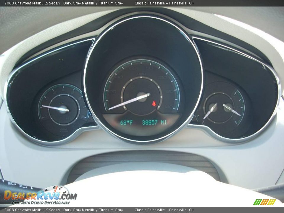 2008 Chevrolet Malibu LS Sedan Dark Gray Metallic / Titanium Gray Photo #13