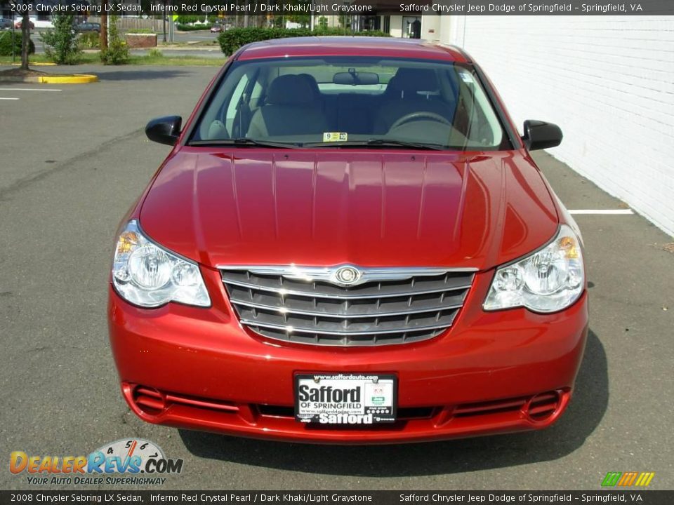 2008 Chrysler Sebring LX Sedan Inferno Red Crystal Pearl / Dark Khaki/Light Graystone Photo #8