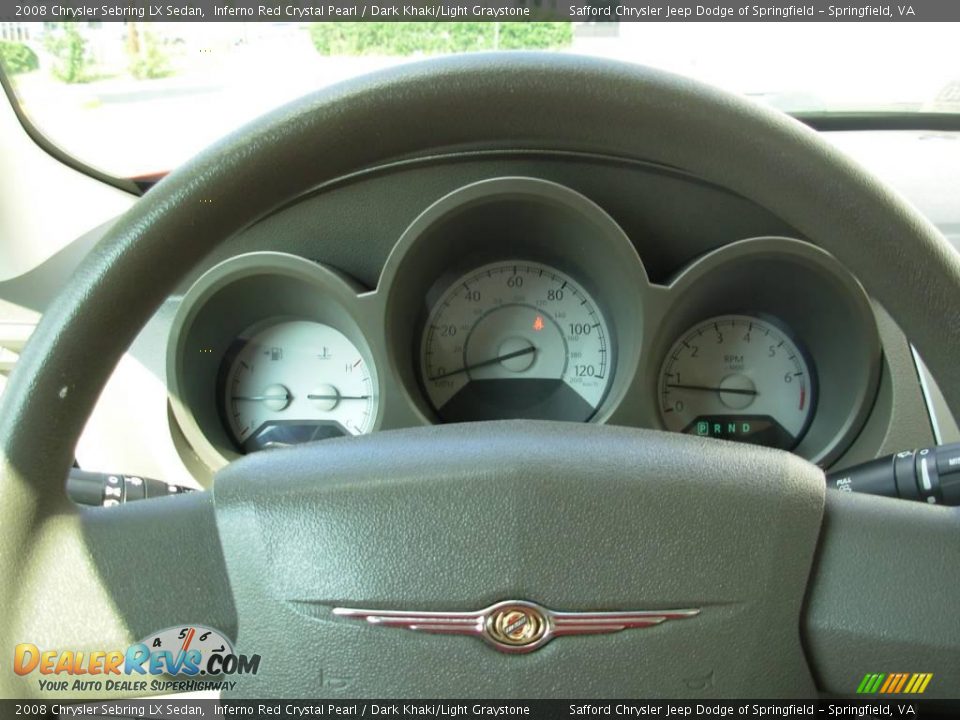 2008 Chrysler Sebring LX Sedan Inferno Red Crystal Pearl / Dark Khaki/Light Graystone Photo #15