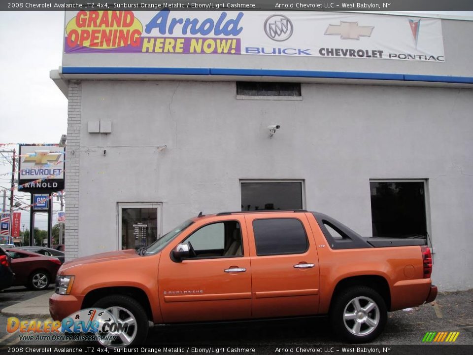 2008 Chevrolet Avalanche LTZ 4x4 Sunburst Orange Metallic / Ebony/Light Cashmere Photo #3
