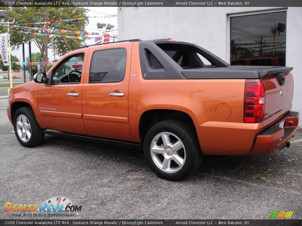 2008 Chevrolet Avalanche LTZ 4x4 Sunburst Orange Metallic / Ebony/Light Cashmere Photo #4