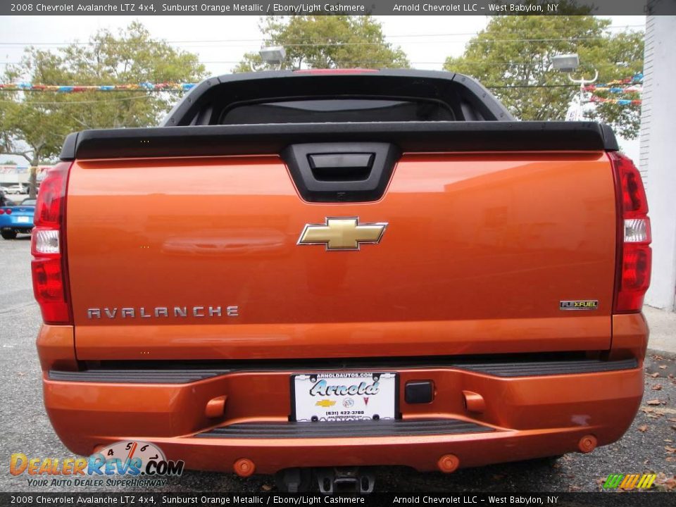 2008 Chevrolet Avalanche LTZ 4x4 Sunburst Orange Metallic / Ebony/Light Cashmere Photo #5