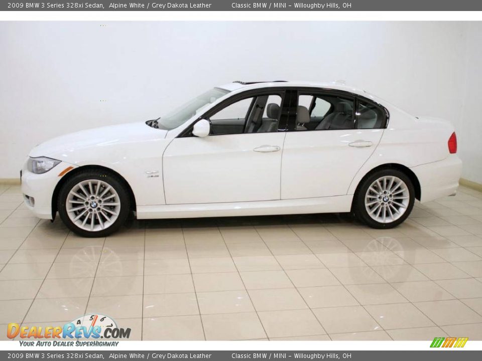 2009 BMW 3 Series 328xi Sedan Alpine White / Grey Dakota Leather Photo #4