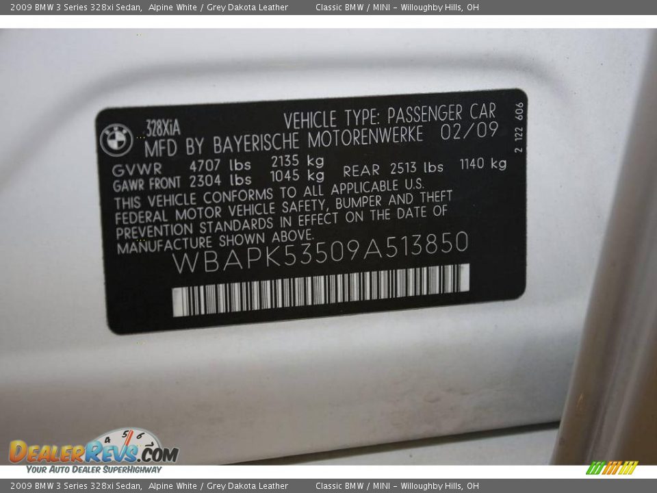 2009 BMW 3 Series 328xi Sedan Alpine White / Grey Dakota Leather Photo #27