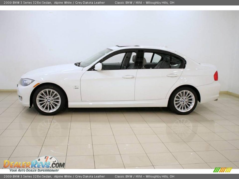 2009 BMW 3 Series 328xi Sedan Alpine White / Grey Dakota Leather Photo #4