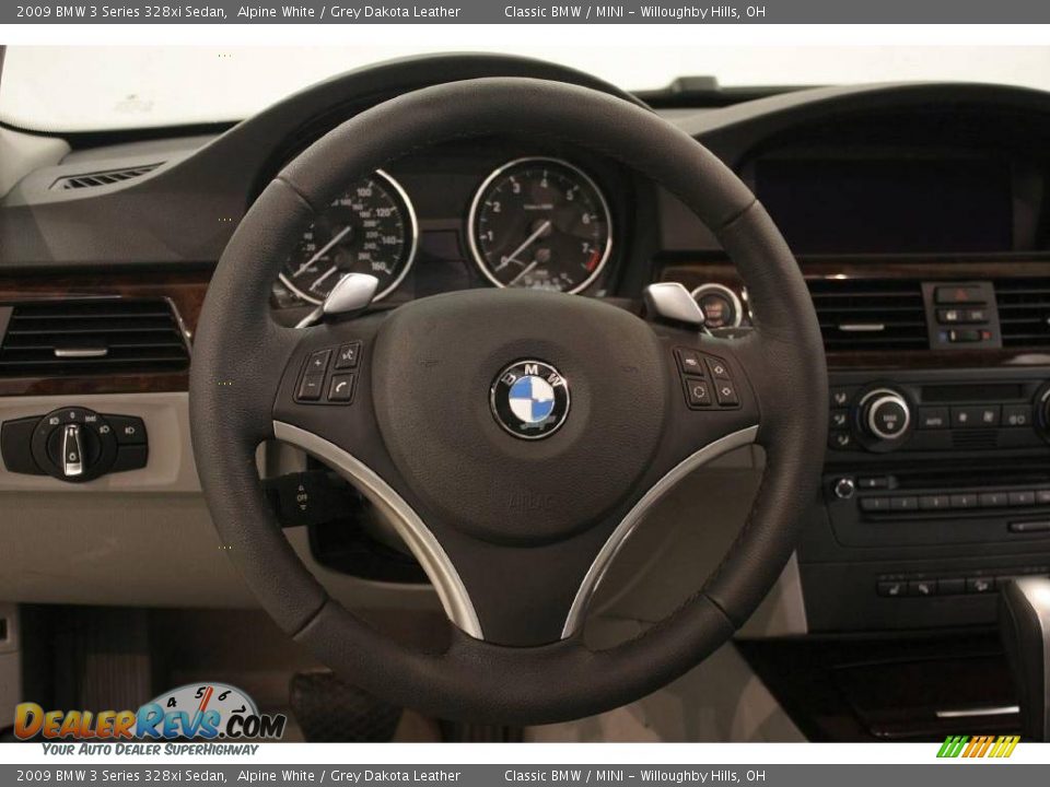 2009 BMW 3 Series 328xi Sedan Alpine White / Grey Dakota Leather Photo #12