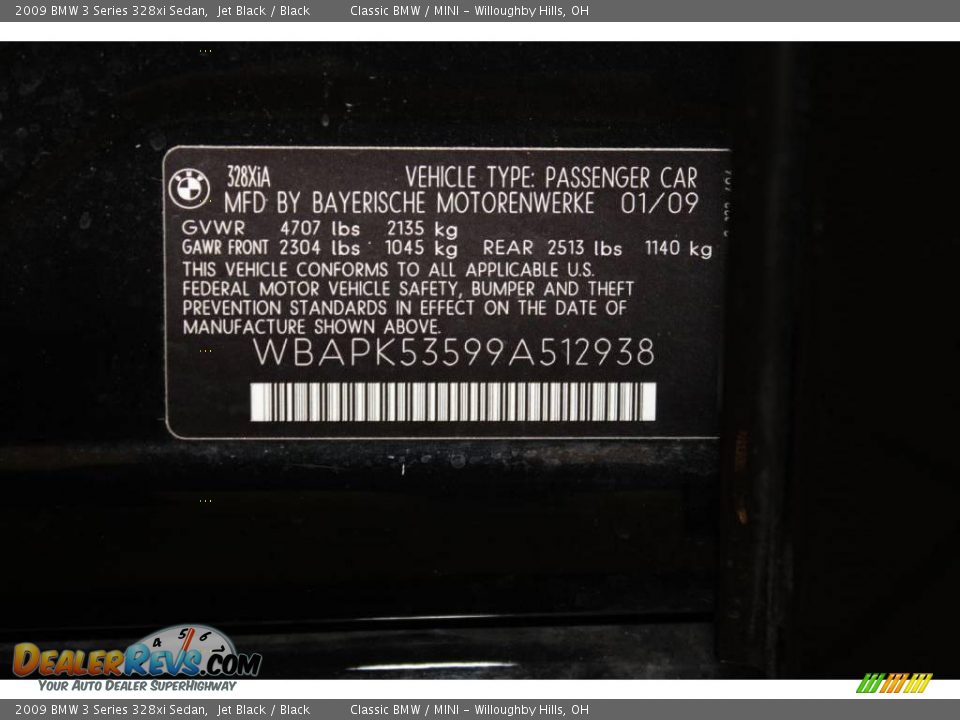 2009 BMW 3 Series 328xi Sedan Jet Black / Black Photo #26