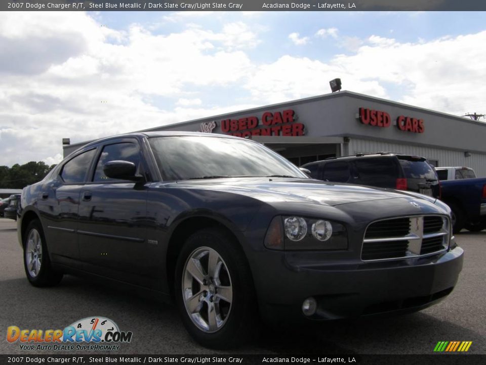 2007 Dodge Charger R/T Steel Blue Metallic / Dark Slate Gray/Light Slate Gray Photo #1