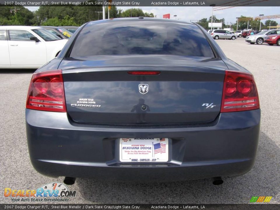 2007 Dodge Charger R/T Steel Blue Metallic / Dark Slate Gray/Light Slate Gray Photo #4