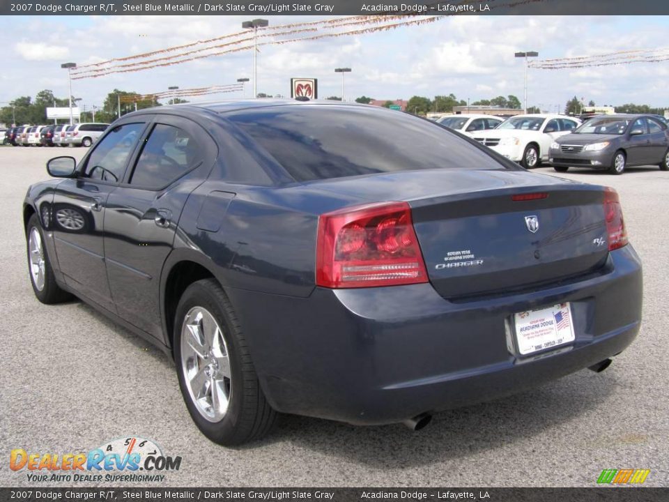 2007 Dodge Charger R/T Steel Blue Metallic / Dark Slate Gray/Light Slate Gray Photo #5