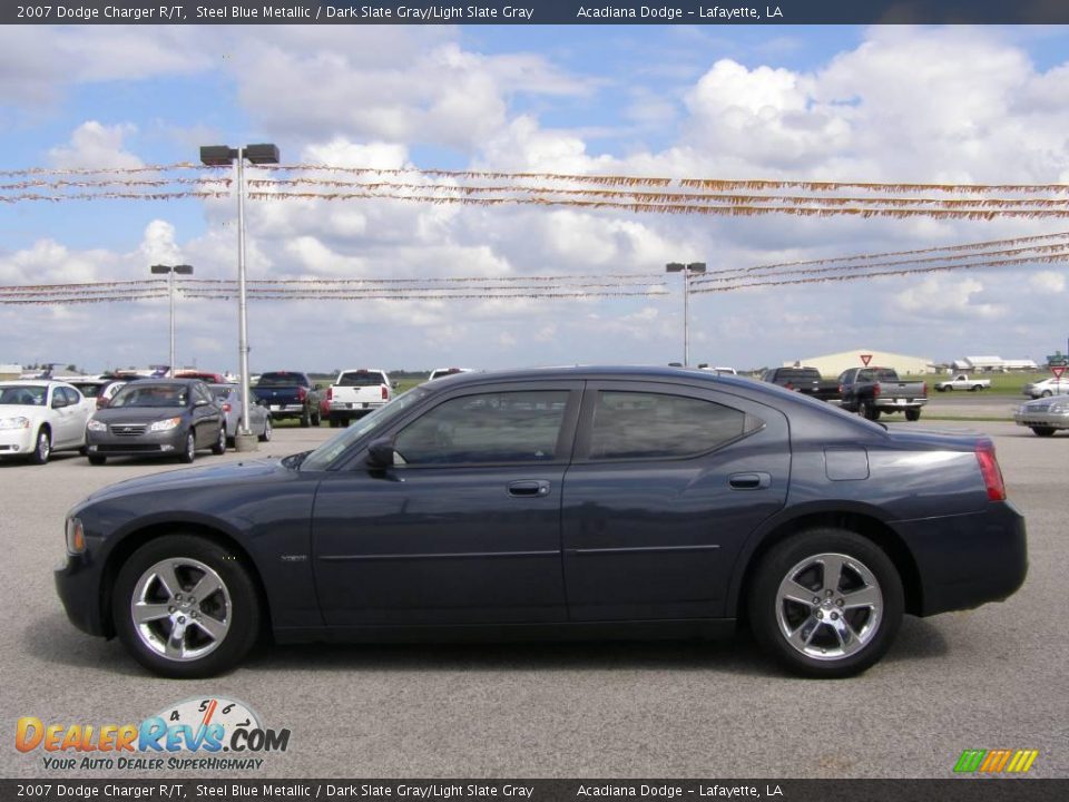 2007 Dodge Charger R/T Steel Blue Metallic / Dark Slate Gray/Light Slate Gray Photo #6