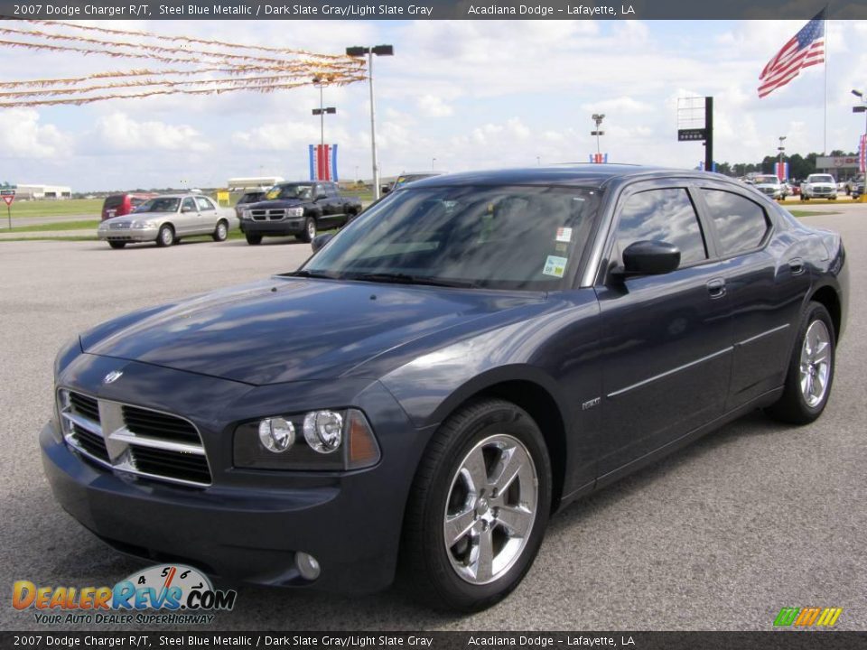 2007 Dodge Charger R/T Steel Blue Metallic / Dark Slate Gray/Light Slate Gray Photo #7