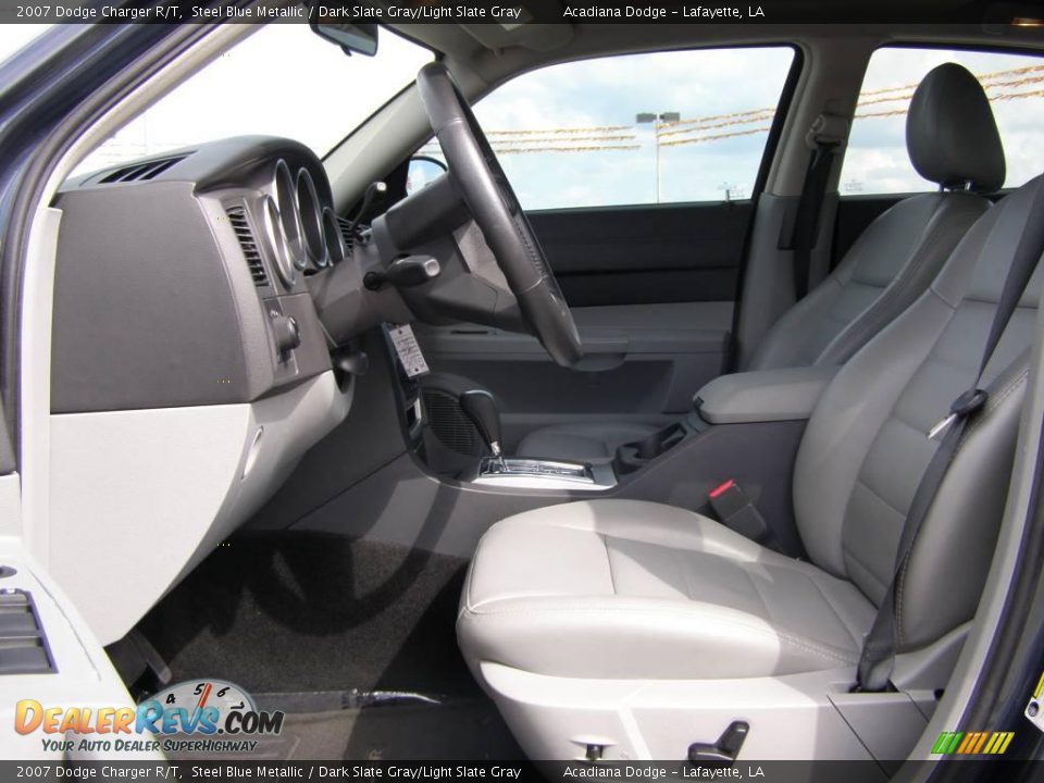 2007 Dodge Charger R/T Steel Blue Metallic / Dark Slate Gray/Light Slate Gray Photo #9