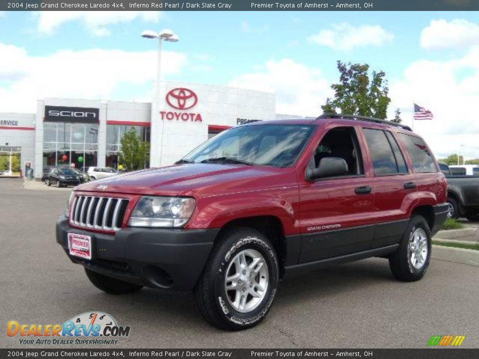 2004 Jeep Grand Cherokee Laredo 4x4 Inferno Red Pearl / Dark Slate Gray Photo #1