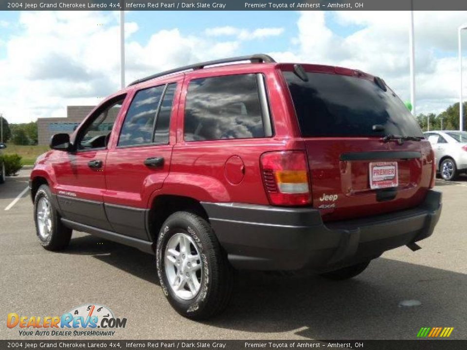 2004 Jeep Grand Cherokee Laredo 4x4 Inferno Red Pearl / Dark Slate Gray Photo #4
