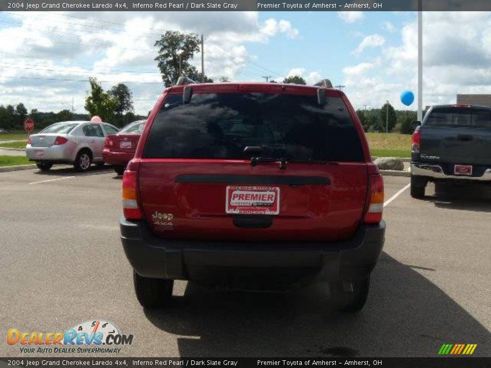2004 Jeep Grand Cherokee Laredo 4x4 Inferno Red Pearl / Dark Slate Gray Photo #5