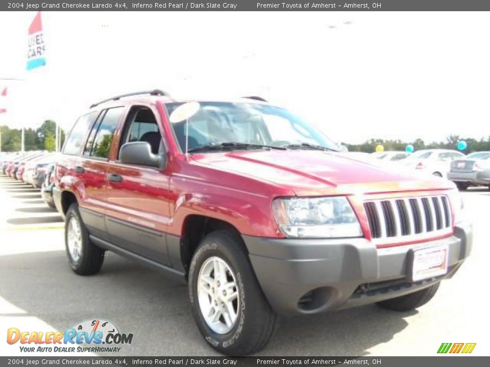 2004 Jeep Grand Cherokee Laredo 4x4 Inferno Red Pearl / Dark Slate Gray Photo #8