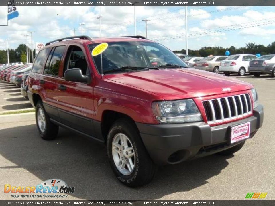 2004 Jeep Grand Cherokee Laredo 4x4 Inferno Red Pearl / Dark Slate Gray Photo #9